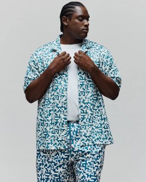 MENS BIG AND TALL JOSH JACQUARD SHIRT - BT0300004