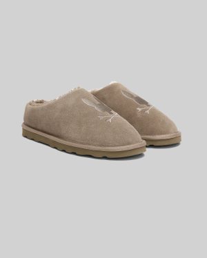 MENS SUEDE SHERPA BUNNY SLIPPER - MO1600002