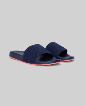 MENS CONTRAST SOLE KNIT SLIDES - MO2400092